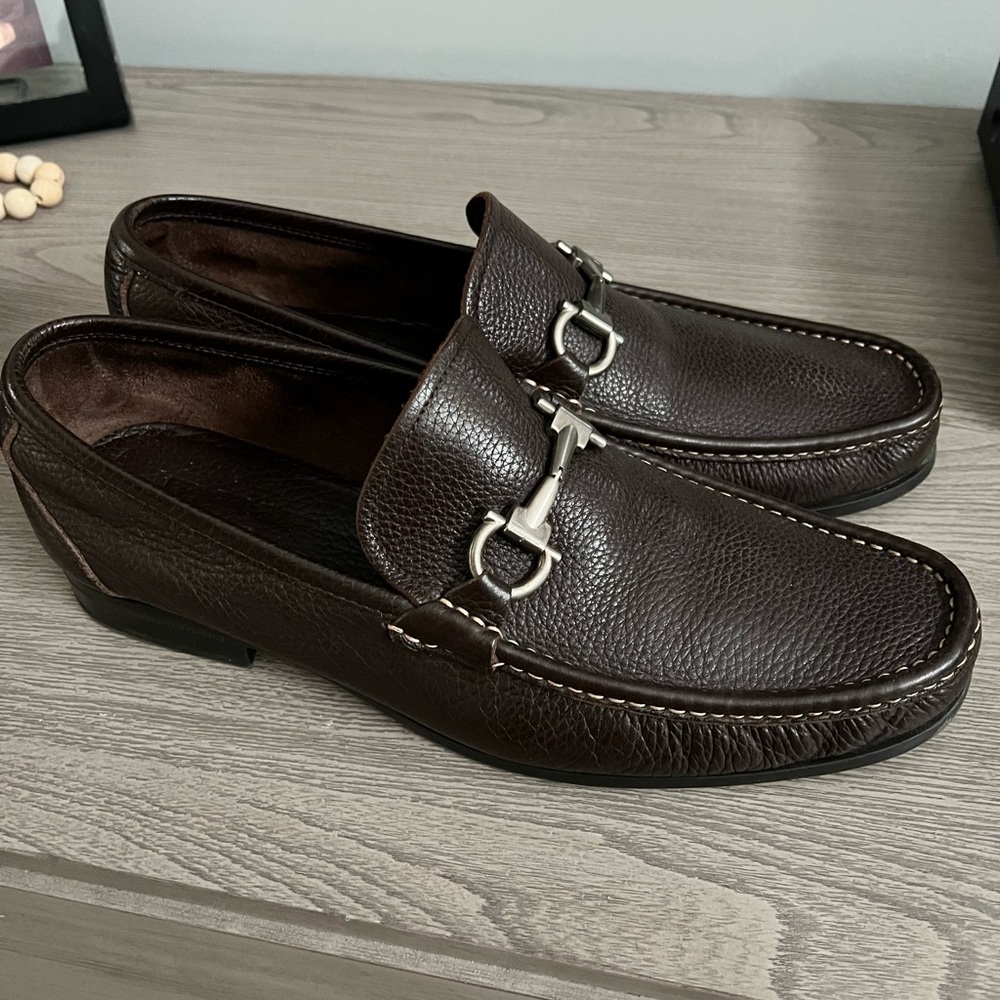 Ferragamo Men’s Parigi Gancini Leather Drivers